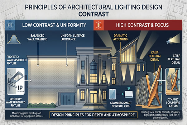 Architectural lighting design contrast
